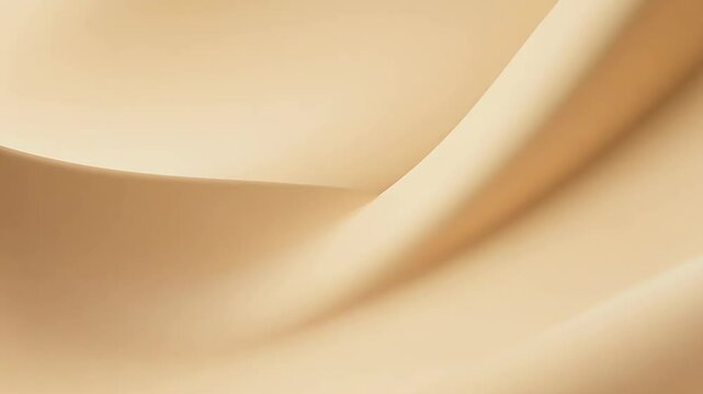 Smooth flowing waves in shades of beige and brown creating an elegant and minimalistic abstract background.