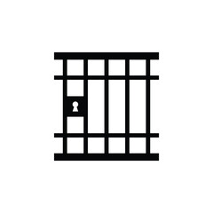 Jail, prison icon isolated on white background. Vector illustration.