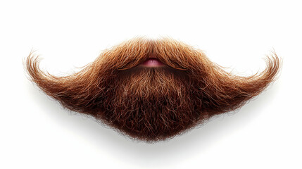 Red Beard Isolated On White Background