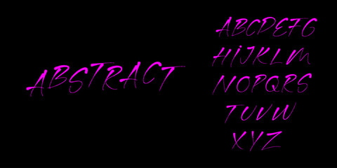 Hand Drawn alphabet. Modern vector font. Creative typeface.horror style