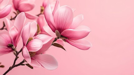 Obraz premium Pink Magnolia Blossom