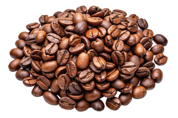 Fototapeta premium Coffee Beans Isolated with Clipping Path - Transparent Background for Graphics