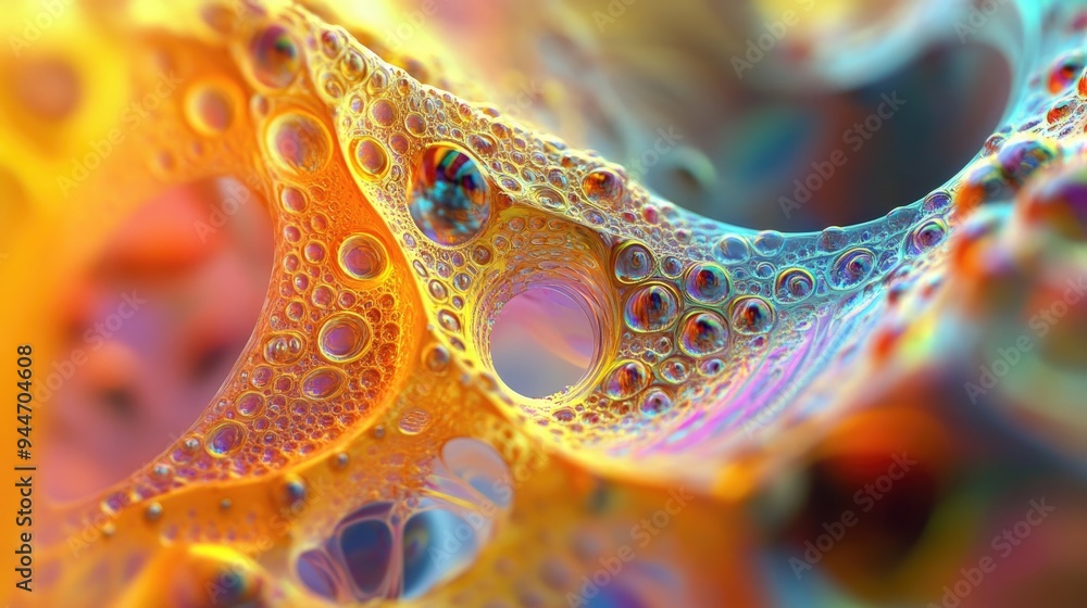 Poster Good abstract figure to background with 3D cartoon rendering and fractal effects