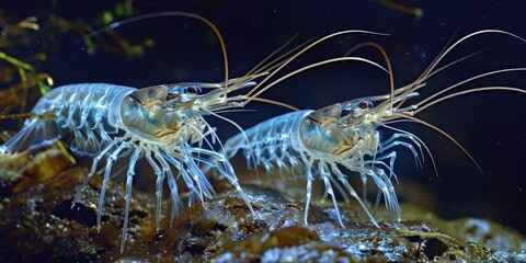 Skeleton shrimps Caprellidae amphipods ghost shrimps