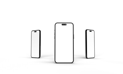 smartphone mobile phone device white isolated mock up empty display template blank business advertisement sale promotion product campaign technology screen object digital cyberspace portable  online