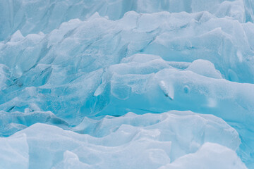 Detail of iceberg in glacial bay at Tracy Arm Fjord in Alaska