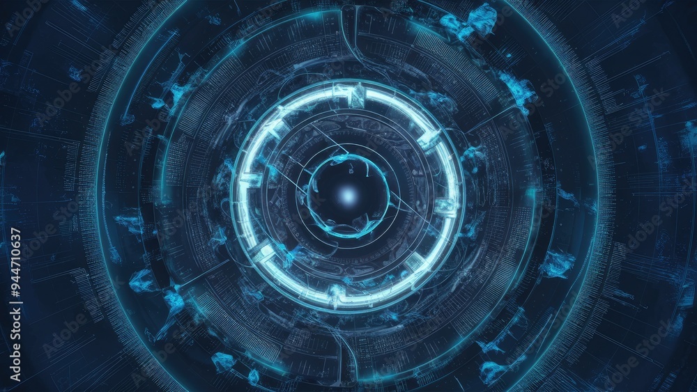 Aufkleber futuristic abstract data computing interface design background