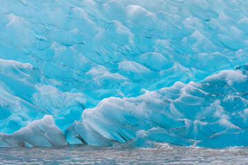 Detail of iceberg in glacial bay at Tracy Arm Fjord in Alaska
