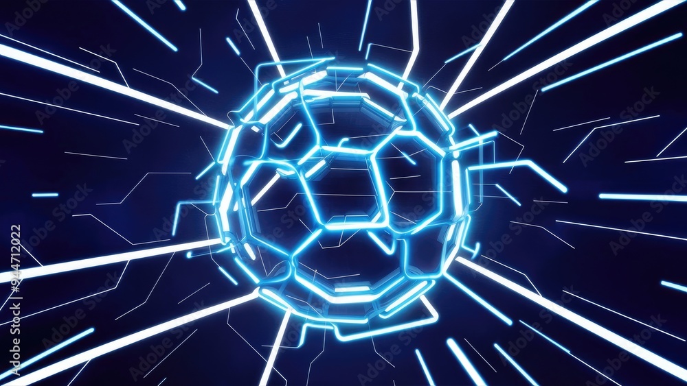 Poster futuristic abstract blue neon background featuring geometrical shapes and plexus design. ideal for t