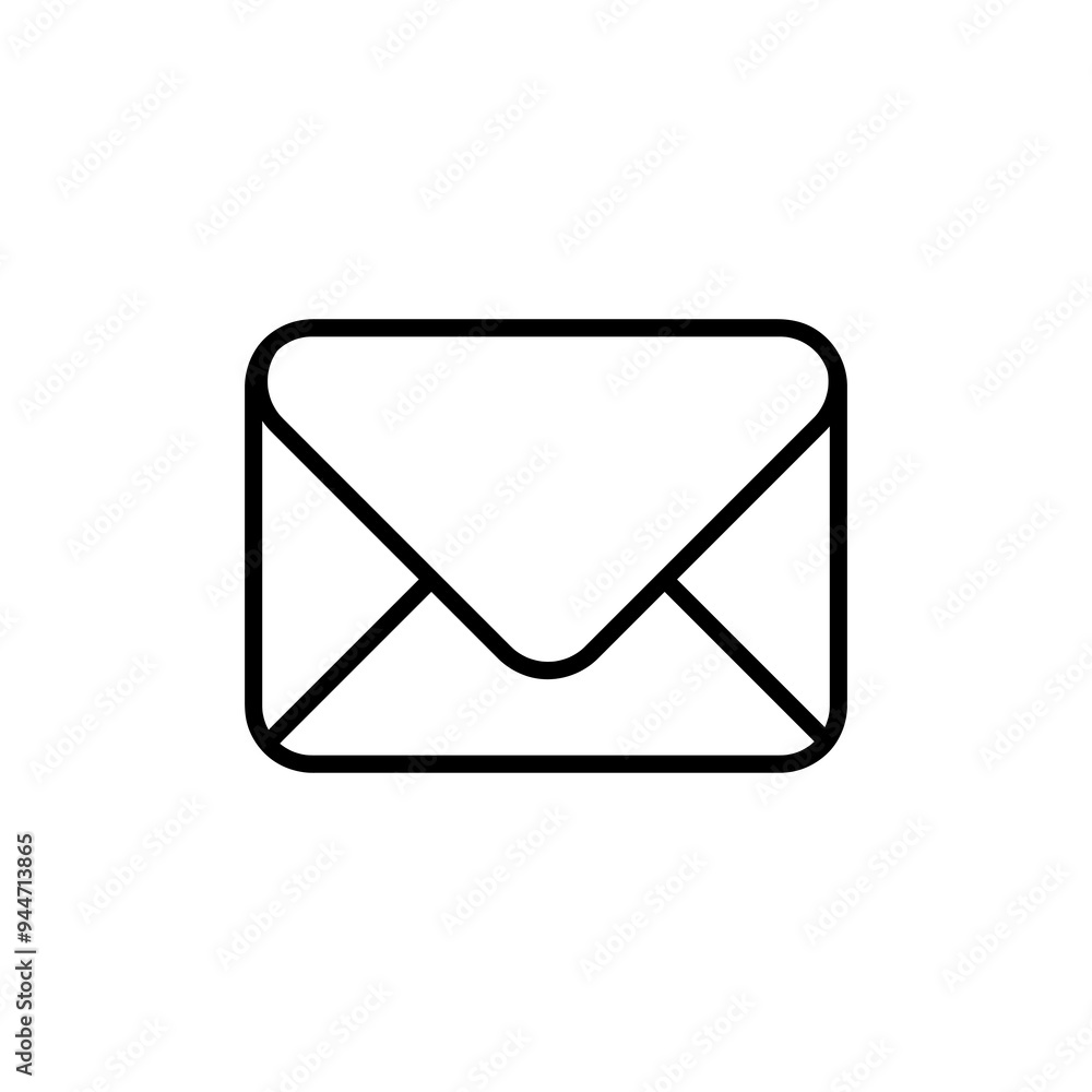 Aufkleber email icon, vector illustration. vector email icon linear sign for web and app on white background..