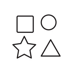 geometric shapes icon,vector illustration. vector geometric shapes linear illustration for web and app..eps