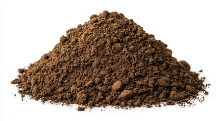 pile of soil isolated on white