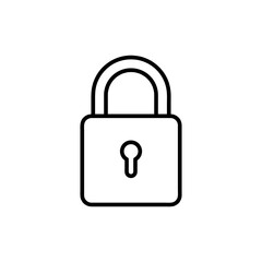 lock. - Vector icon vector flat linear illustration for web and app on white background..eps