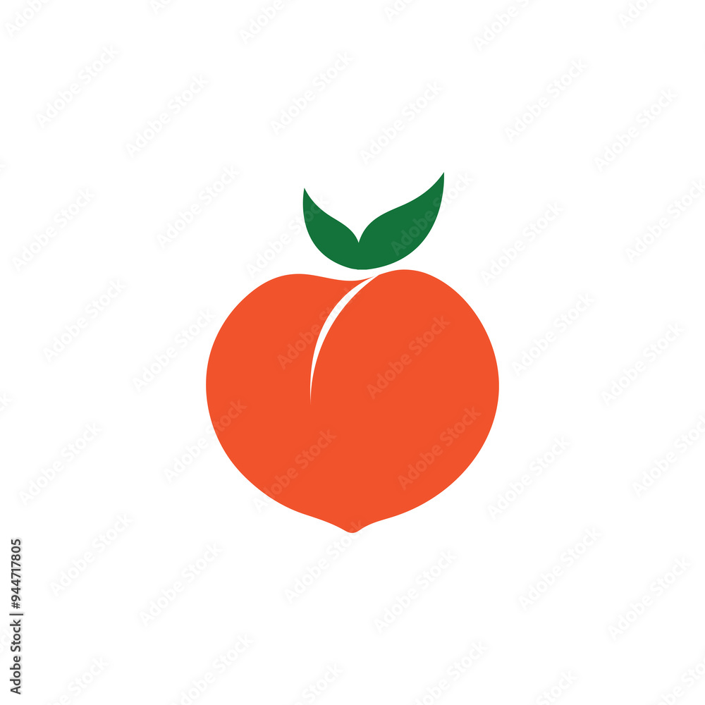 Poster peach icon,vector illustration. vector peach icon trendy style illustration for web and app on white