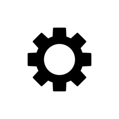 settings Vector icon, simple flat black trendy style illustration for web and app on white background..eps