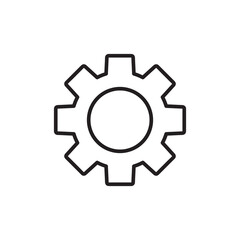 settings Vector icon, simple flat black linear illustration for web and app on white background..eps