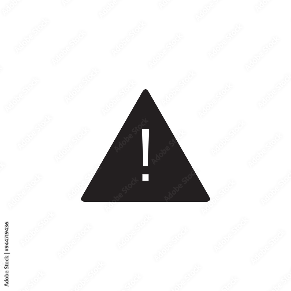 Poster vector icon danger warning icon,black simple illustration for web and app..eps