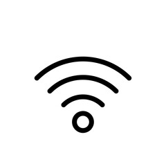 Wifi Icon Black. Wi Fi vector trendy style linear illustration for web and app on white background..eps