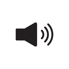 Volume Vector icon, simple flat black illustration for web and app on white background..eps