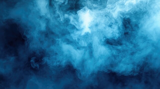 Blue smoke clouds creating a calming background for relaxation and meditation ideal for advertising and digital rendering purposes