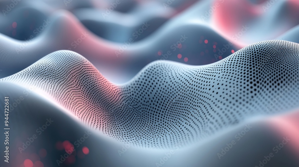 Poster abstract 3d computer graphic depicting the concept of diffusion