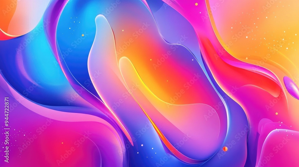 Poster abstract background design with vibrant colors and fluid shapes creating a modern and dynamic visual