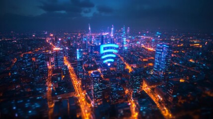 Fototapeta premium next-generation communication network powered by 5G technology.