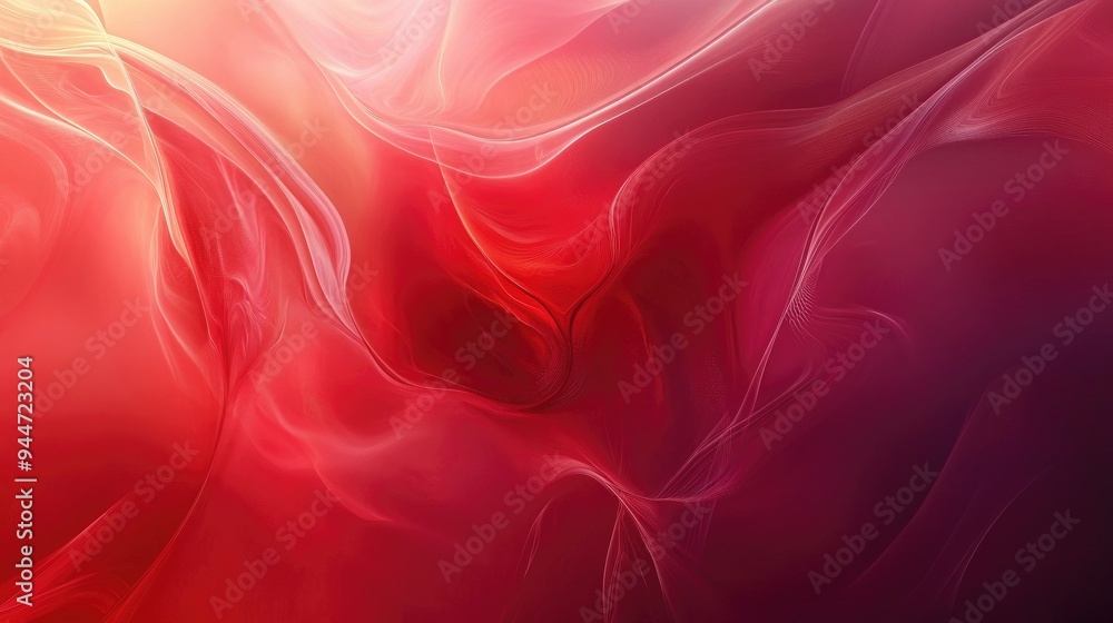 Poster abstract background with a vibrant red color palette