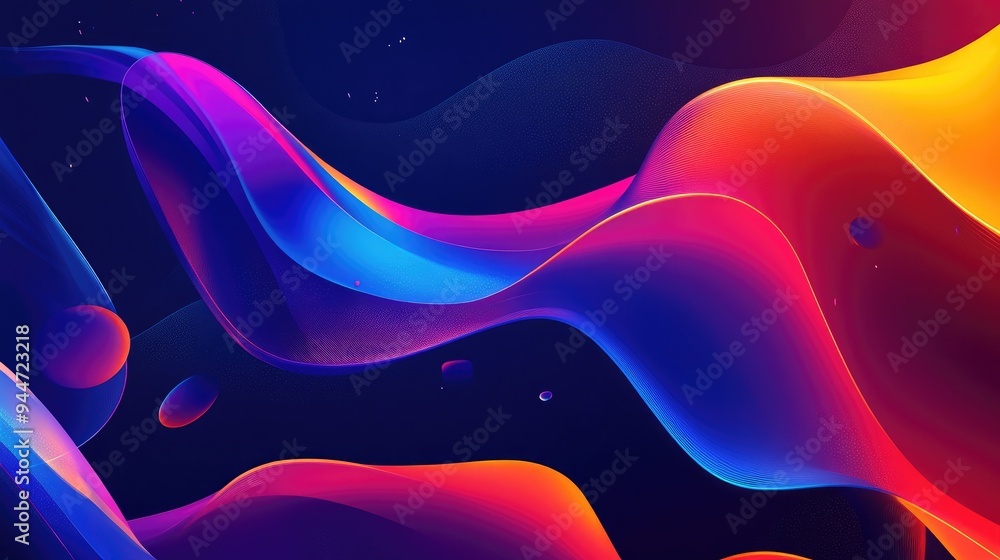 Poster Abstract background with vibrant colors and dynamic shapes creating a visually appealing and modern design suitable for various projects