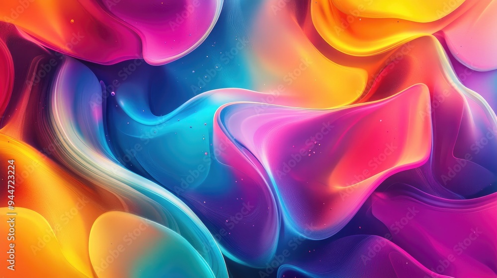 Poster Abstract background with vibrant colors and dynamic shapes creating a visually appealing and modern design suitable for various projects