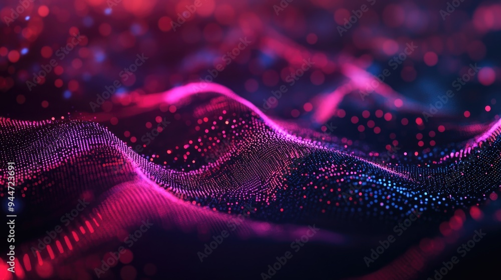 Poster abstract digital data backdrop with 3d rendering effects