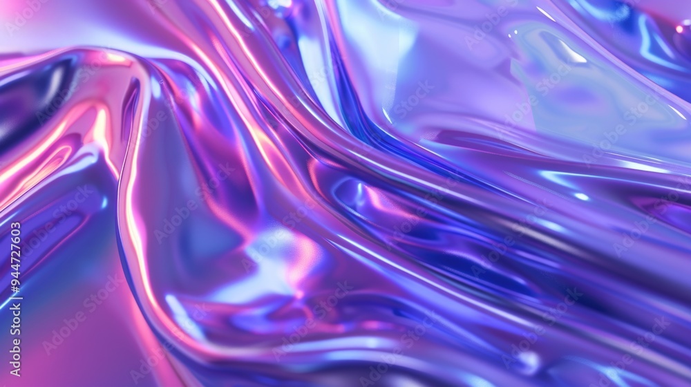 Poster modern and futuristic holographic background with a dynamic design. retro-futuristic aesthetics with