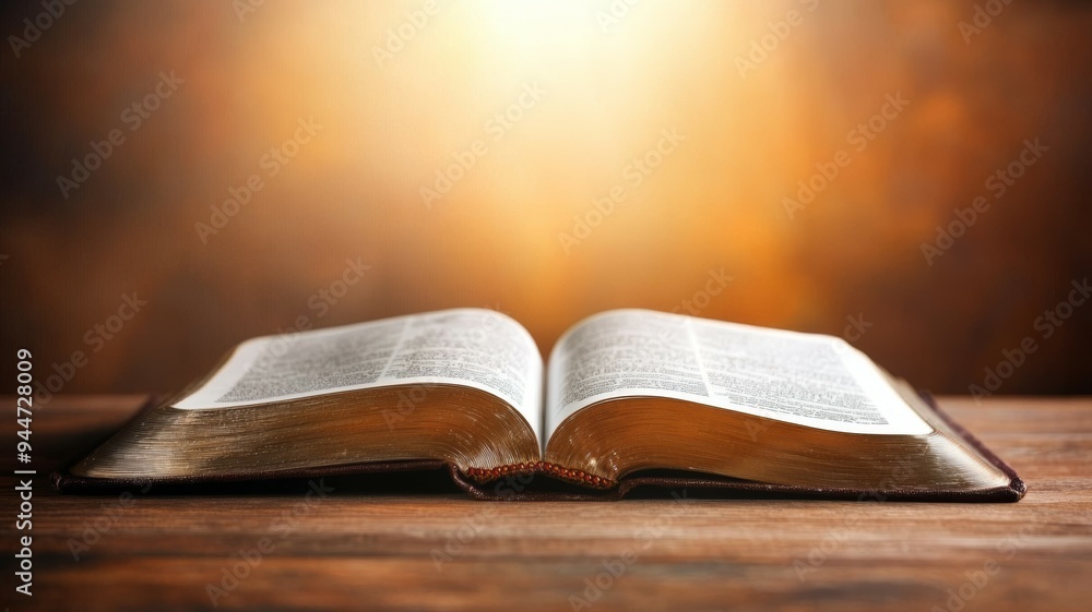 Aufkleber a book is open to a page with a large word on it