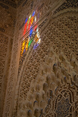 Fototapeta premium Detailed view of the architecture in Nasrid Palace, Alhambra, Granada.