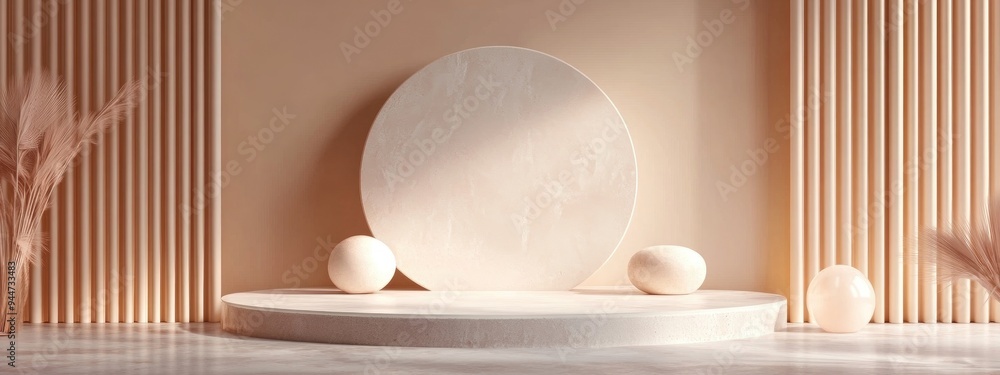 Poster 3d podium background for product display