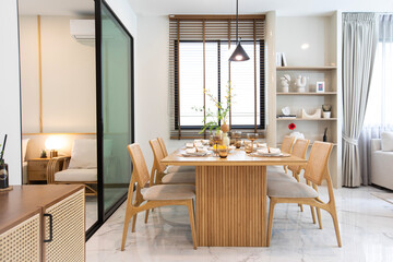 Bangkok, Thailand - Feb 19 2022 : room with dining table