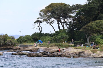 東京湾の風景（横須賀）。観音崎。