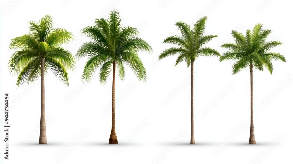 Aufkleber four palm trees are shown in different sizes and positions
