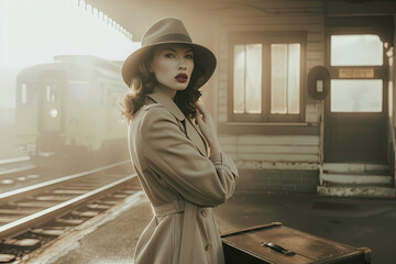 Classic Hollywood Glamour: 1940s Train Station
