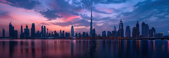 Obraz premium Dubai Skyline at Dusk