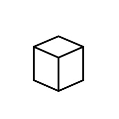 Cube icon, vector illustration. vector cube icon illustration linear sign..eps