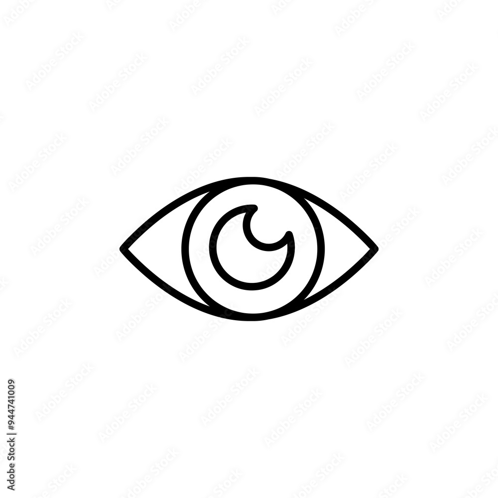 Poster eye icon,vector illustration. vector eye icon linear illustration for web and app on white backgroun