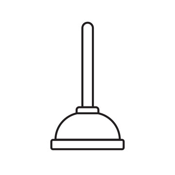 recommend clip art: Plunger icon, vector illustration. vector plunger icon linear illustration for web and app..eps