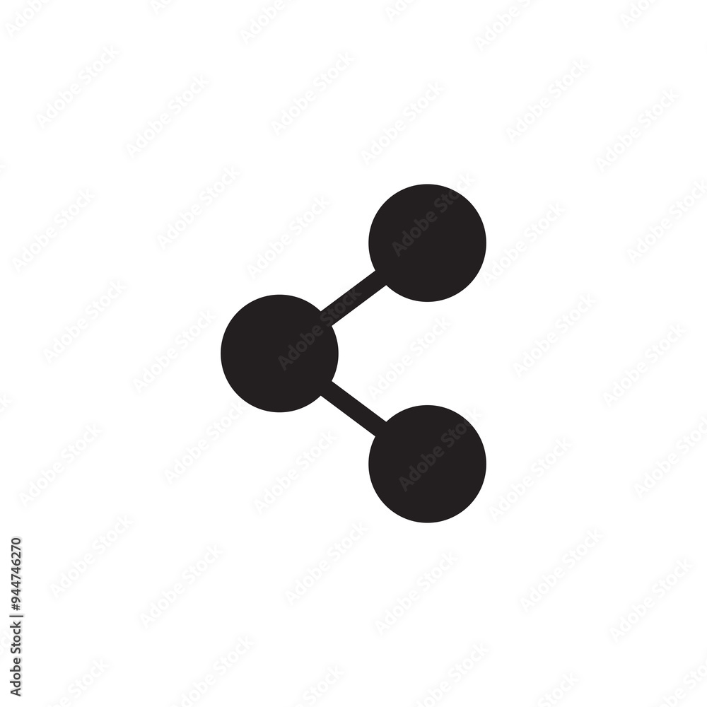 Poster share icon share icon vector flat black trendy style illustration for web and app on white backgroun