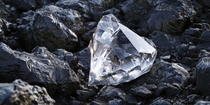 Diamond naturally located in kimberlite
