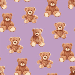 seamless cute teddy bears pattern 240808