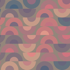 Colorful Circular Rhythm Sine Wave Circles Semicircles Geometry Shape Geometric Multicolor Repeating Pattern 506