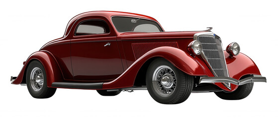 Classic Red Coupe Car