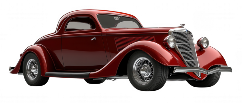 Classic Red Coupe Car
