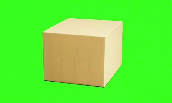 box rotated, green screen.